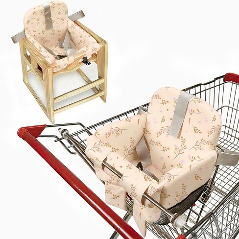 Padded Shopping Cart Cover for Baby Boy & Girl, High Chair Cover for Restaurant Seat, Machine Washable Infant Toddler Buggy Seat Cover (Pink Bow) in Kuwait