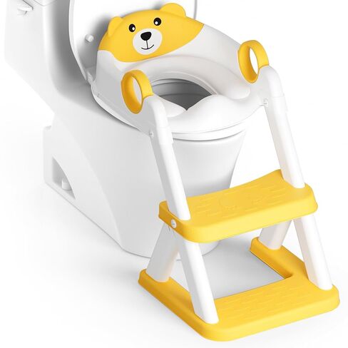 Potty Training Seat, Upgrade Toddler Toilet Seat for Kids Boys Girls, 2 in 1 Potty Training Toilet, Splash Guard Anti-Slip Pad Step Stool in Kuwait