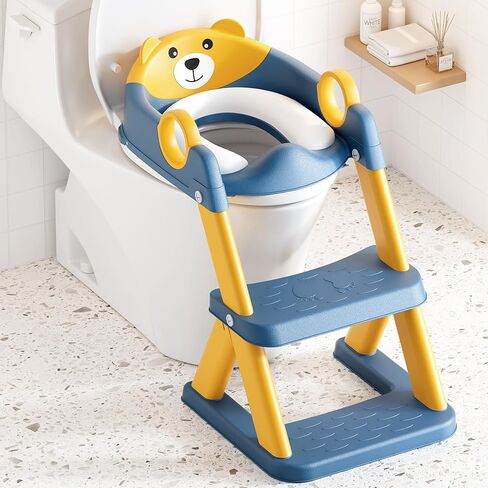 Potty Training Seat, Upgrade Toddler Toilet Seat for Kids Boys Girls, 2 in 1 Potty Training Toilet, Splash Guard Anti-Slip Pad Step Stool in Kuwait