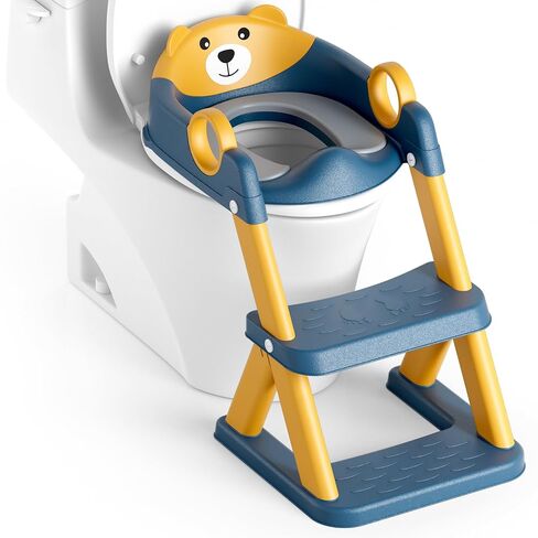 Potty Training Seat, Upgrade Toddler Toilet Seat for Kids Boys Girls, 2 in 1 Potty Training Toilet, Splash Guard Anti-Slip Pad Step Stool in Kuwait