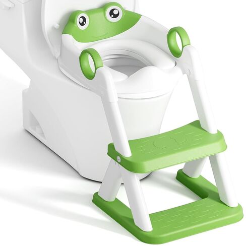 Potty Training Seat, Upgrade Toddler Toilet Seat for Kids Boys Girls, 2 in 1 Potty Training Toilet, Splash Guard Anti-Slip Pad Step Stool in Kuwait