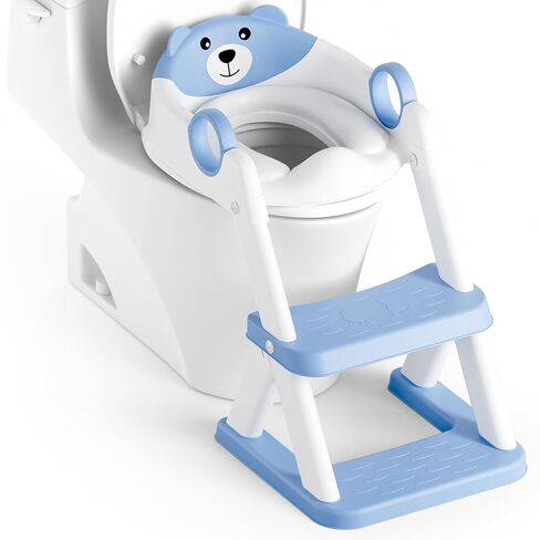 Potty Training Seat, Upgrade Toddler Toilet Seat for Kids Boys Girls, 2 in 1 Potty Training Toilet, Splash Guard Anti-Slip Pad Step Stool in Kuwait