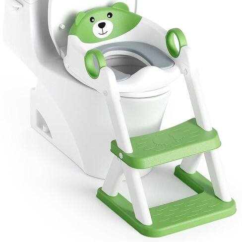 Potty Training Seat, Upgrade Toddler Toilet Seat for Kids Boys Girls, 2 in 1 Potty Training Toilet, Splash Guard Anti-Slip Pad Step Stool in Kuwait