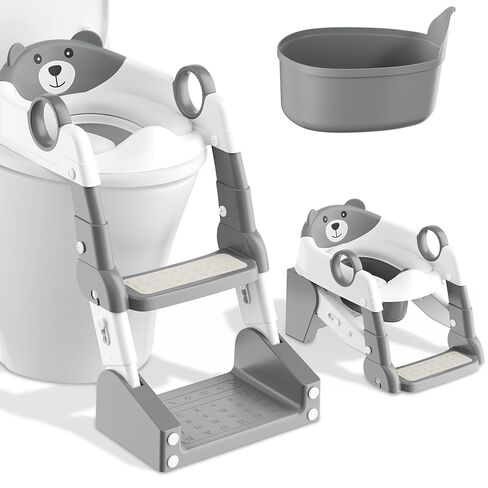 Potty Training Seat, Upgrade Toddler Toilet Seat for Kids Boys Girls, 2 in 1 Potty Training Toilet, Splash Guard Anti-Slip Pad Step Stool in Kuwait