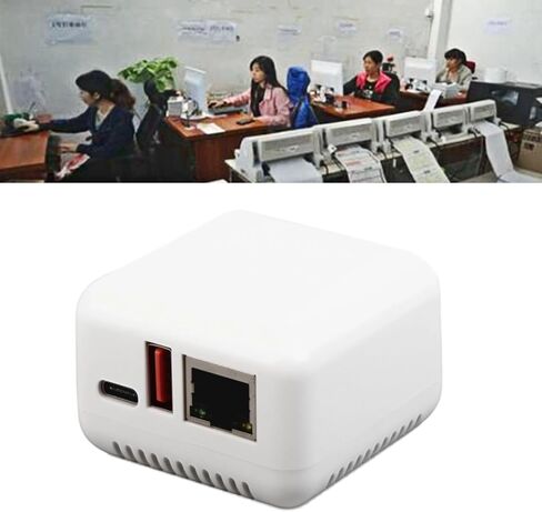 خادم طباعة شبكة USB 2.0، خادم مشاركة طباعة LAN، مصدر طاقة من النوع C لنظام Android لنظام Linux 3.4 100240V (قابس أمريكي) in Kuwait