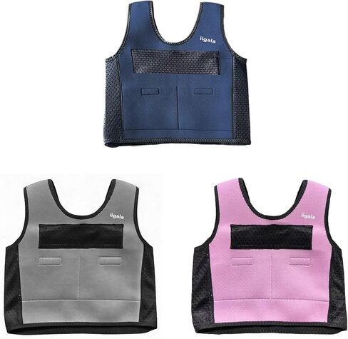 Sensory Toddler Weighted Vest | Weighted Compression Vest for Autistic Kids with 6 Removable Weight Pads | Neoprene Calming Pressure Jacket for Adhd Spd Overload (BLUE, M) in Saudi Arabia