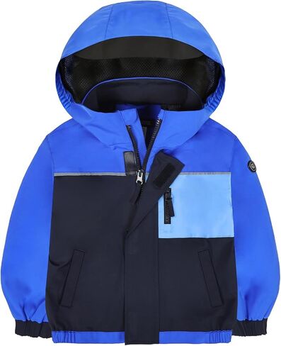 GEMYSE Toddler Rain Jacket Water-Repellent Toddler Boys Kids Rain Coat Hooded Windbreaker Lightweight Outwear Jacket in Kuwait