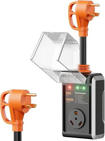 RV Surge Protector 30 amp، 2026 ترقية 13000J Surge Protection RV Surge Protector 30 amp RV Surge Protector مع غطاء مقاوم للماء للتخييم، مقطورات السفر in Kuwait