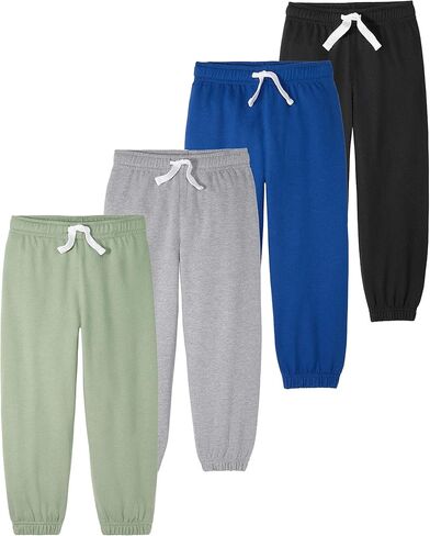 Garanimals Baby & Toddler Boy Jogger Pants - Machine-Washable Kid's Clothes - Size 0-6T - 4 Pack in Saudi Arabia