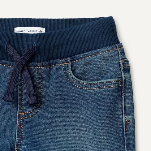 Amazon Essentials Unisex Babies' Soft Stretch Pull-On Jeans, Stone Medium Wash, 3T in Kuwait