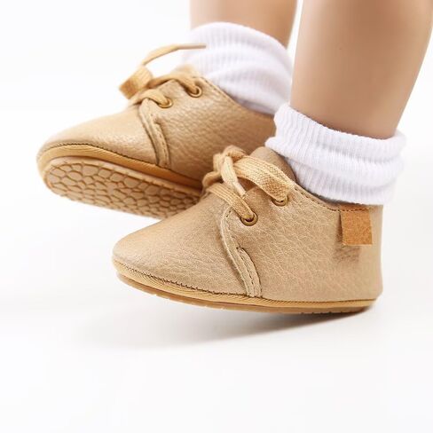 Baby Boys Sneakers PU Leather Soft Rubber Sole Infant Moccasins Anti-Slip Toddler First Walking Shoes Newborn Oxford Loafers in Saudi Arabia