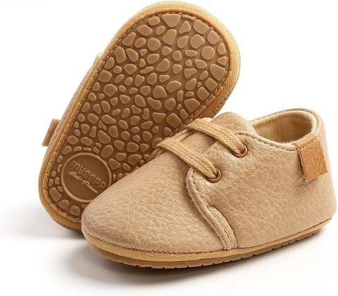 Baby Boys Sneakers PU Leather Soft Rubber Sole Infant Moccasins Anti-Slip Toddler First Walking Shoes Newborn Oxford Loafers in Saudi Arabia