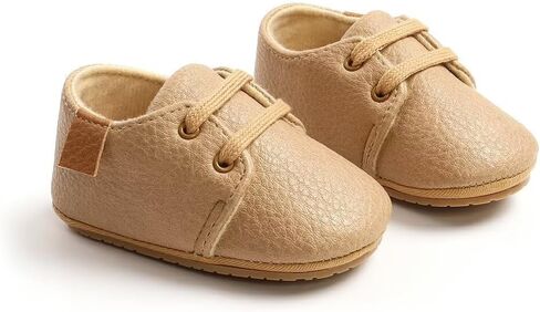 Baby Boys Sneakers PU Leather Soft Rubber Sole Infant Moccasins Anti-Slip Toddler First Walking Shoes Newborn Oxford Loafers in Saudi Arabia
