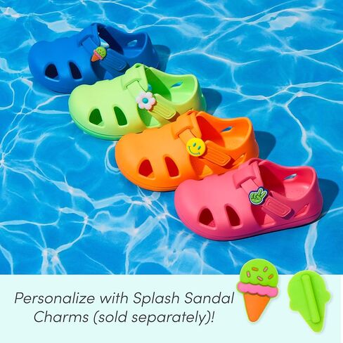 Ten Little Splash Sandals for Toddlers, Kids & Baby - APMA-Approved, Closed Toe, Adjustable Toddler Sandals for Boys & Girls - Flexible EVA, Lightweight, Quick Drying Water Shoes for Kids in Saudi Arabia