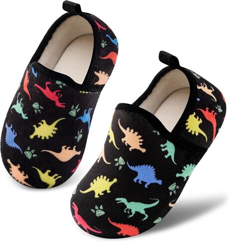 VIFUUR Kids Boys Girls House Slippers Slip on Barefoot Socks for Babys Winter Warm Shoes Indoor Tollder in Kuwait