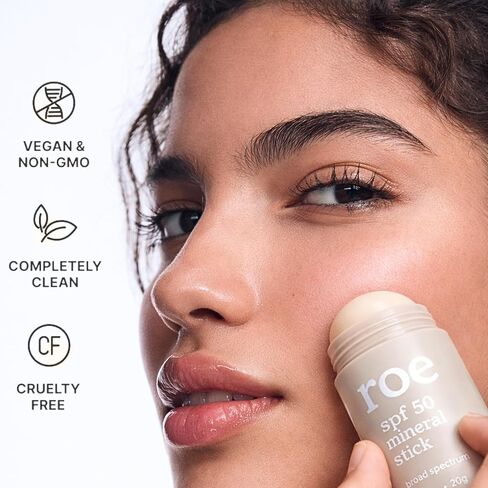 Roe Wellness- Baby Sunscreen Stick SPF 50 Roll-on Stick Clean Clean Malpenties Zinc Oxide | Face & Body UVA و UVB Protection للأطفال الصغار ، الأطفال حديثي الولادة in Saudi Arabia