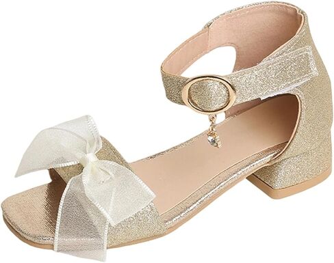 Ctreela Baby Girls Princess Glitter Sandals 2026 Summer Open Toe Cute Bow Wedding School Cushioned Dress Slippers Shoes in Saudi Arabia
