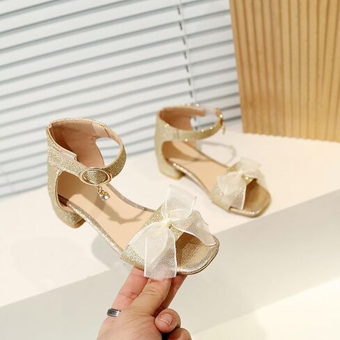 Ctreela Baby Girls Princess Glitter Sandals 2026 Summer Open Toe Cute Bow Wedding School Cushioned Dress Slippers Shoes in Saudi Arabia