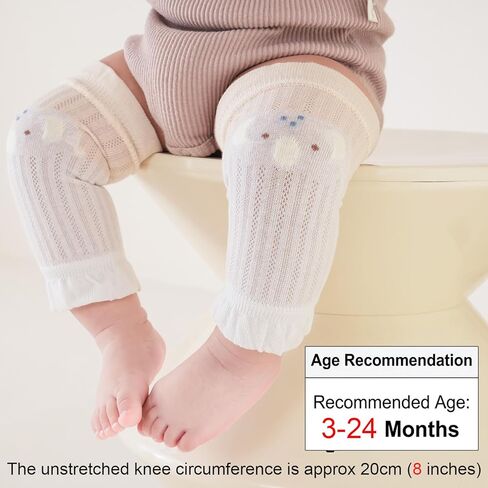 MOMSMENU تدفئة أرجل الأطفال، 4 أزواج من القطن الناعم للأطفال الزحف من عمر 3 إلى 24 شهرًا in Kuwait