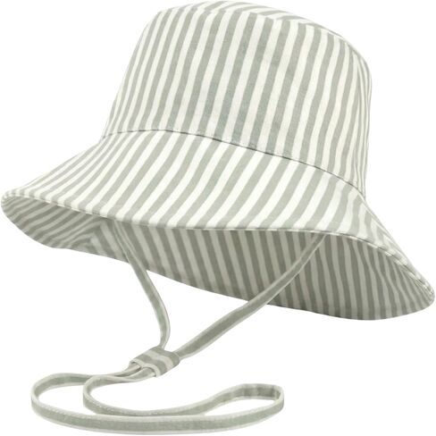 Beautiful Baby Sun Hat 0-6 Months - Adjustable Toddler Hat with UPF 50+ Sun Protection - Cute Kids Bucket Hat for Beach in Kuwait