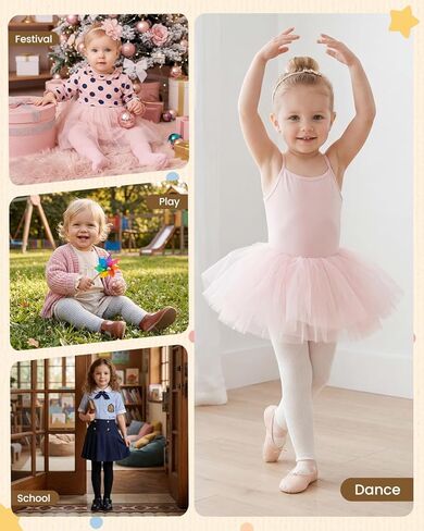 Century Star Baby Tights - Ribbed Cotton Toddler Leggings, Wide Waist & Diaper-Friendly Seamless Infant Stockings for 0-4T in Kuwait
