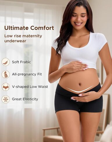 ملابس داخلية نسائية من INNERSY مصنوعة من القطن تحت الصدمات والحمل بعد الولادة سراويل داخلية قصيرة مكونة من 4 قطع in Kuwait
