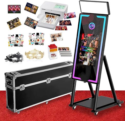 Magic Mirror Photo Booth 65-43in Interactive Touch Screen (White, 40-22in) in Saudi Arabia