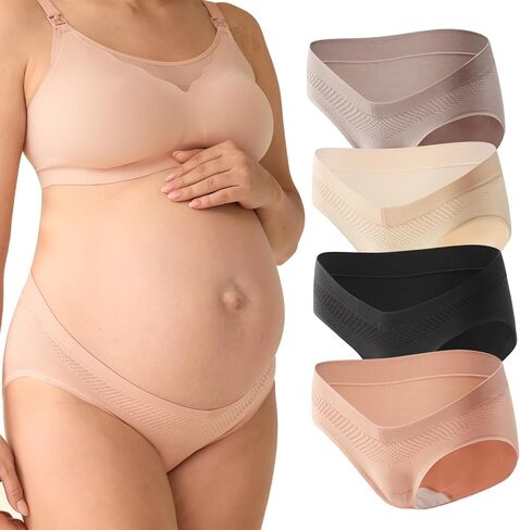 Momcozy Maternity Underwear Seamless, Pregnancy Postpartum Panties Under Bump Maternity Underwear Cotton in Kuwait
