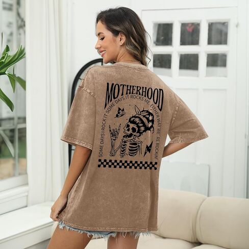 Nursing Shirts for Breastfeeding Zipper Maternity Summer Shirt for Women Motherhood Breast Feeding Friendly Tops(Coffee,2XL) in Kuwait