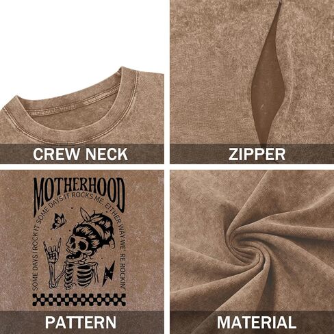Nursing Shirts for Breastfeeding Zipper Maternity Summer Shirt for Women Motherhood Breast Feeding Friendly Tops(Coffee,2XL) in Kuwait