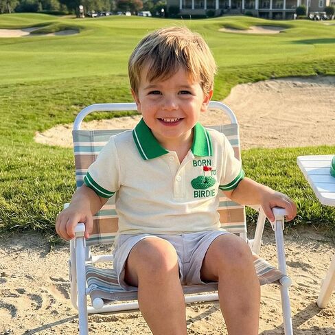 BULINGNA Toddler Baby Boy Summer Golf T-Shirt Top Waffle Knit Short Sleeve Turn Down Collar Polo Shirt 1-5T in Saudi Arabia