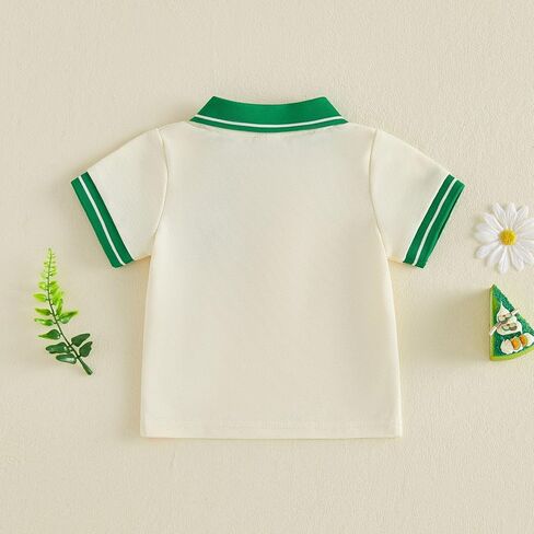 BULINGNA Toddler Baby Boy Summer Golf T-Shirt Top Waffle Knit Short Sleeve Turn Down Collar Polo Shirt 1-5T in Saudi Arabia