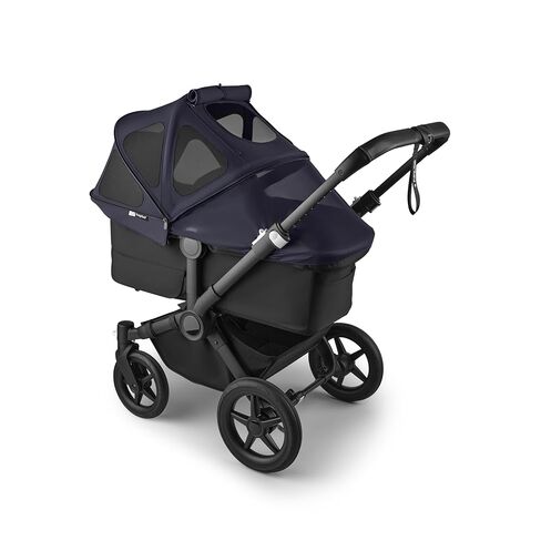 مظلة Bugaboo Breezy Sun مع ألواح تهوية وناموسية مدمجة - متوافقة مع عربات الأطفال Bugaboo Donkey - حماية من القماش بعامل حماية من الأشعة فوق البنفسجية 50+ وحماية طاردة للماء - نيلي عميق in Kuwait