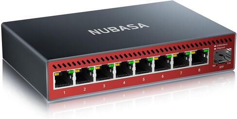 محول 5 منافذ بسرعة 2.5 جيجابت مع منفذ SFP+ بسرعة 10 جيجابت، وموزع إيثرنت متعدد جيجابت غير مُدار لأجهزة NAS، والألعاب، والكمبيوتر الشخصي - التوصيل والتشغيل، وغطاء ألومنيوم صامت، ومحول شبكة 2.5 جيجابت in Kuwait
