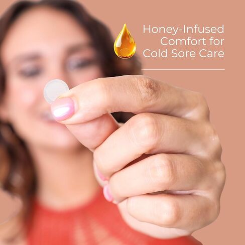 SMARTMED Smart Cold Sore Patch Honey - 30 ct 12mm - Fever Blister Treatment - Conceals Protects Soothes & Hides Cold Sores - Invisible Bandages - Helps Soothe Itching Burning in Saudi Arabia