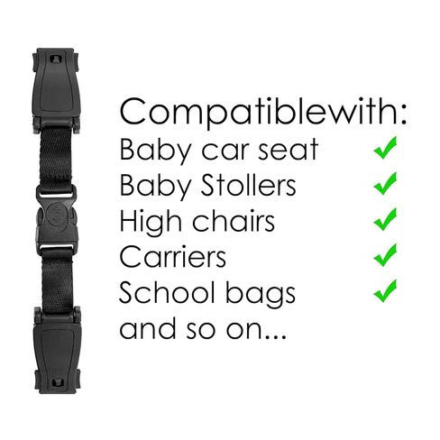 G Ganen Universal Child Chest Harness Clip Anti-Slip Baby Chest Clip Guard Compatible with Seats, Strollers, High Chairs, schoolbags, max. for 1.5 inch Width Harness (Black Set of 1) in Kuwait