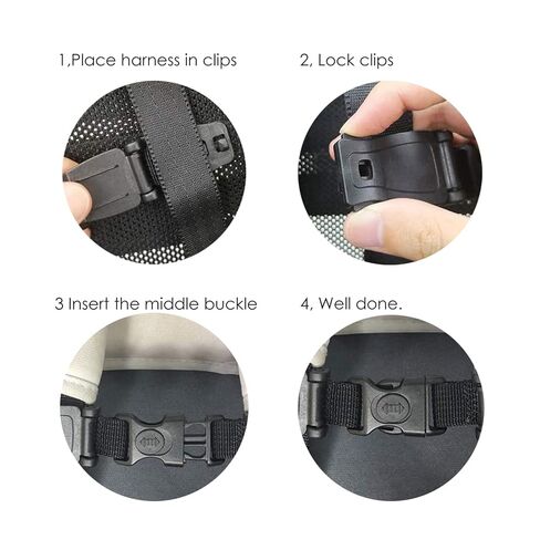 G Ganen Universal Child Chest Harness Clip Anti-Slip Baby Chest Clip Guard Compatible with Seats, Strollers, High Chairs, schoolbags, max. for 1.5 inch Width Harness (Black Set of 1) in Kuwait
