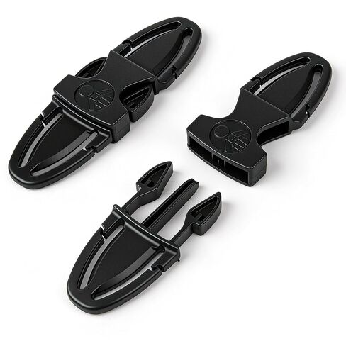 Universal Child Seat Chest Harness Clip, Anti-Escape Seat Buckle Guard Clip Lock, Safety Buckle Lock Replacement for Kids Trend Adjustable Guard, for Stroller (1 Pcs, Black) in Kuwait