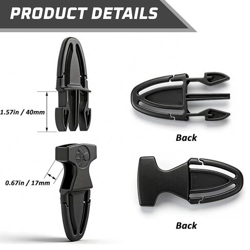 Universal Child Seat Chest Harness Clip, Anti-Escape Seat Buckle Guard Clip Lock, Safety Buckle Lock Replacement for Kids Trend Adjustable Guard, for Stroller (1 Pcs, Black) in Kuwait