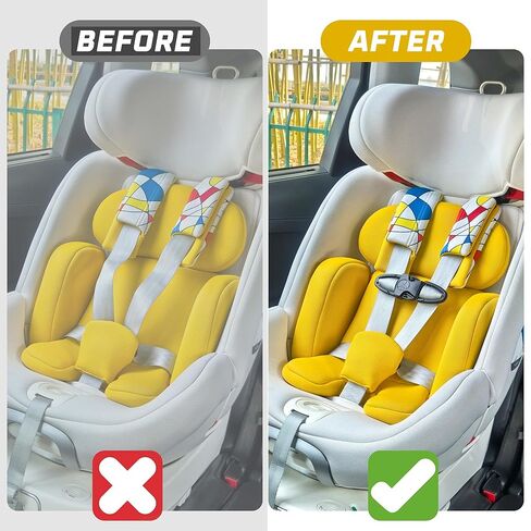 Universal Child Seat Chest Harness Clip, Anti-Escape Seat Buckle Guard Clip Lock, Safety Buckle Lock Replacement for Kids Trend Adjustable Guard, for Stroller (1 Pcs, Black) in Kuwait