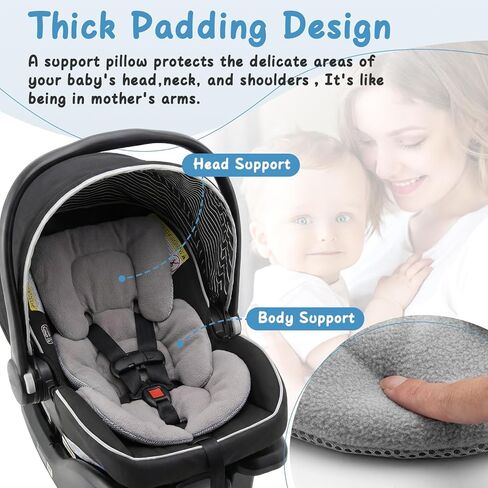 حشوة مقعد السيارة للرضع من UXIETIN متوافقة مع Graco SnugRide 35 - وسادة ناعمة للاستخدام على الوجهين، إدراج مقعد السيارة لحديثي الولادة لـ Graco in Kuwait