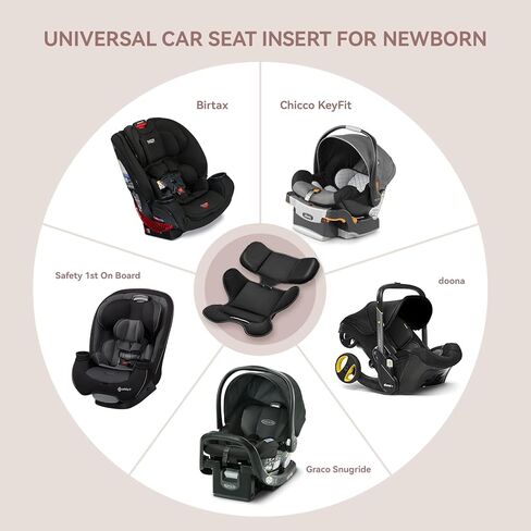 حشوة للرضع من أجل Doona، Graco، Chicco، Evenflo، Safety 1st، نسيج شبكي ناعم ومسامي، وسادة دعم للرأس والجسم. in Kuwait
