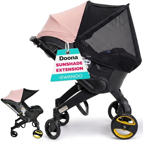 Doona Car Seat Sun Shade Extension, Baby Car Seat Sun Cover Canopy Extender, Infant Stroller Sunshade with UV Protection, Breathable Mesh Bug Net, Newborn Travel Shade in Kuwait