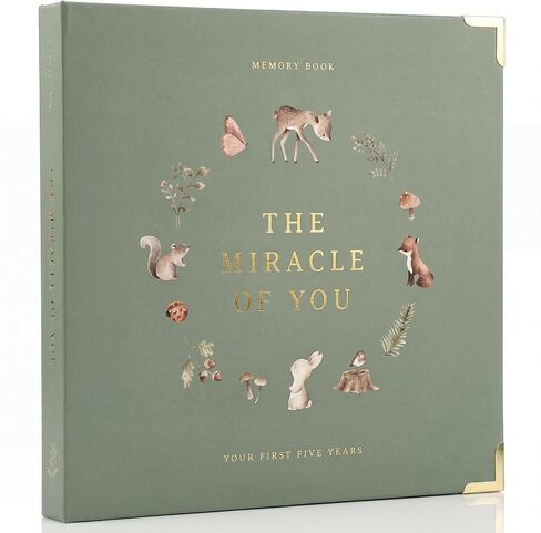 Keepsake Baby Memory Book for Boys and Girls – Timeless First 5 Year Baby Book – Neutral Journal Scrapbook or Photo Album - Record a Milestone for Every Event from Birth to Age 5 in Saudi Arabia