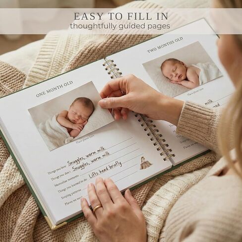 Keepsake Baby Memory Book for Boys and Girls – Timeless First 5 Year Baby Book – Neutral Journal Scrapbook or Photo Album - Record a Milestone for Every Event from Birth to Age 5 in Saudi Arabia