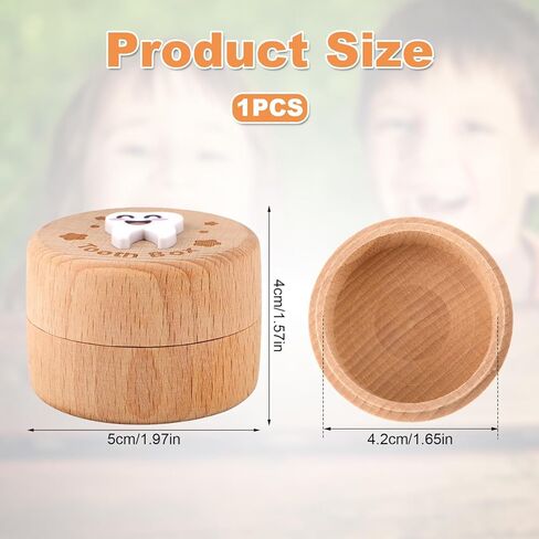 3D Carved Fairy Box, Wood Tooth Storage Box for Lost Teeth Container Cute Tooth Holder for Boys Girls Kids Birthday (Boys) in Saudi Arabia