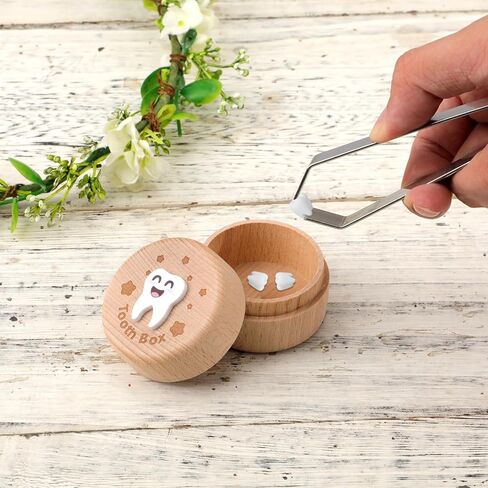 3D Carved Fairy Box, Wood Tooth Storage Box for Lost Teeth Container Cute Tooth Holder for Boys Girls Kids Birthday (Boys) in Saudi Arabia