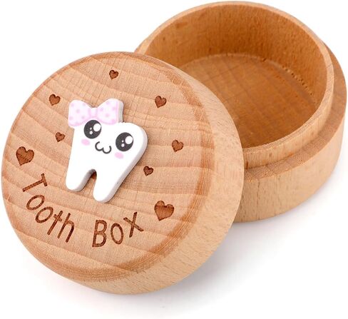 3D Carved Fairy Box, Wood Tooth Storage Box for Lost Teeth Container Cute Tooth Holder for Boys Girls Kids Birthday (Boys) in Saudi Arabia