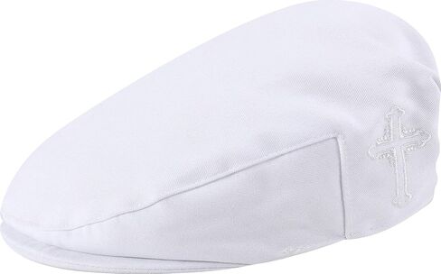 AGJ Baptism Caps for Baby Boys Girls Christening Hat with Embroidered Cross in Kuwait