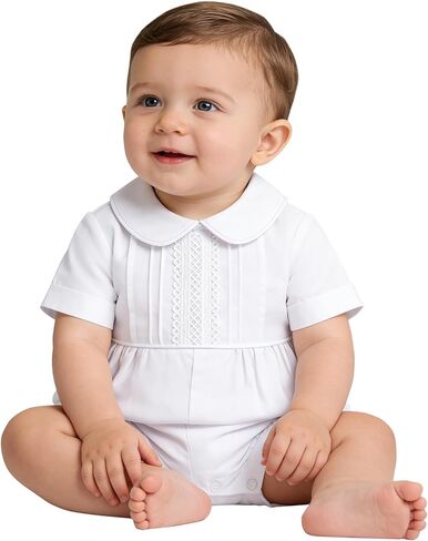 Baby Boy Clothes Half Birthday Outfit Baby Boy Cotton Collared Boys Christening Outfits in Saudi Arabia